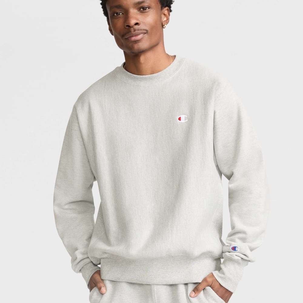 Champion Unisex Reverse Weave Gray Crewneck Sweater